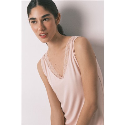 Camiseta punto súper suave rosa