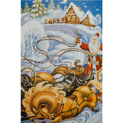 Наволочка 45х45 Дед мороз на тройке