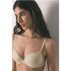 Sujetador clásico BEAUTIFUL relleno encaje beige