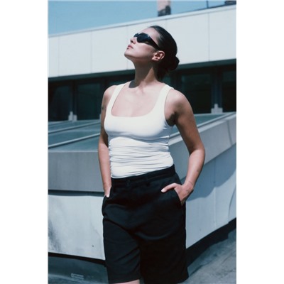 ELASTIC TOP WITH WIDE STRAPS