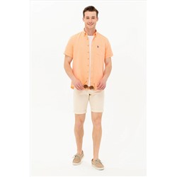 Erkek Turuncu Kısa Kollu Gömlek