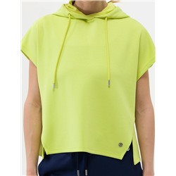 Yeşil Oversize Kapüşonlu Sweatshirt