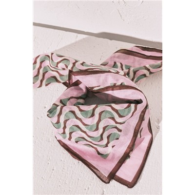 Pañuelo algodón estampado geométrico