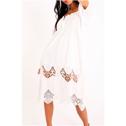 Vestido evasé Blanco
