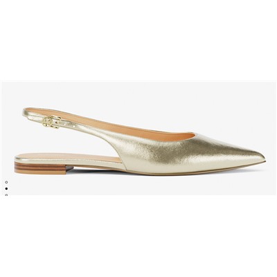 Michael Kors Outlet Amali Metallic Slingback Flat