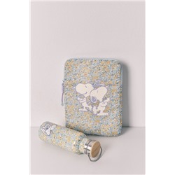 Botella acero inoxidable flores Snoopy