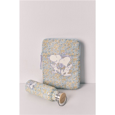 Botella acero inoxidable flores Snoopy