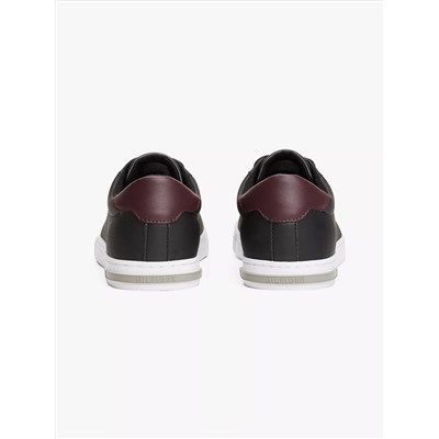 Low Cut Logo Leather Mix Sneaker
