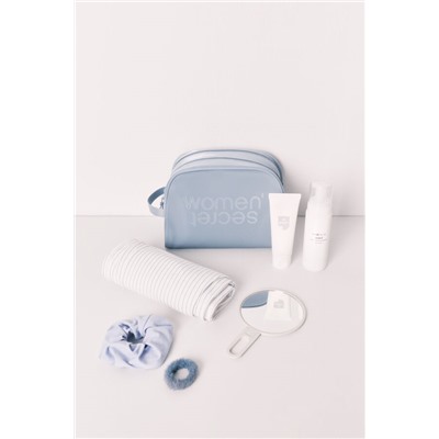 Neceser mediano doble cremallera azul