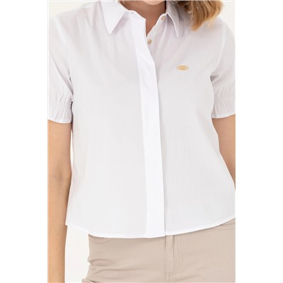Kadın Beyaz Kısa Kollu Gömlek