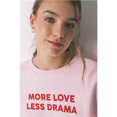 Sudadera algodón rosa