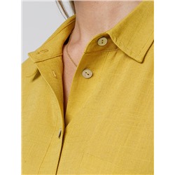 Блузка с цельнокроеным рукавом  изо льна с вискозой