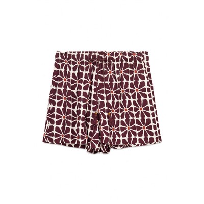 Pantalón corto viscosa estampado flores