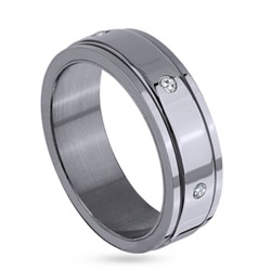 Кольцо (кристаллы SW белые; покрытие родий), Есть комплект