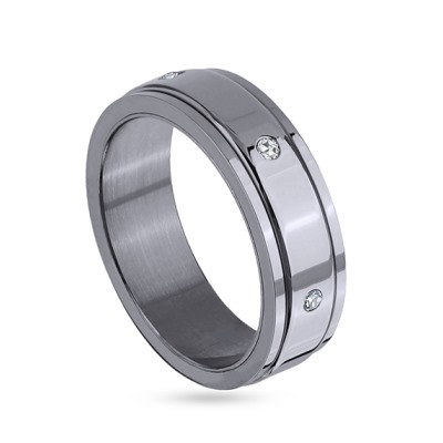 Кольцо (кристаллы SW белые; покрытие родий), Есть комплект