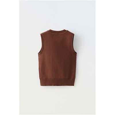SLEEVELESS KNIT TOP