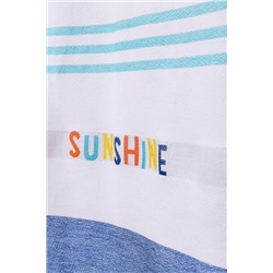 Lumine Pamuklu Plaj Havlusu - Beyaz/Turuncu - 70x150 cm