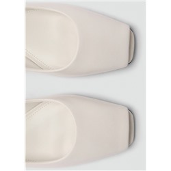 Кожаные туфли с открытым носком