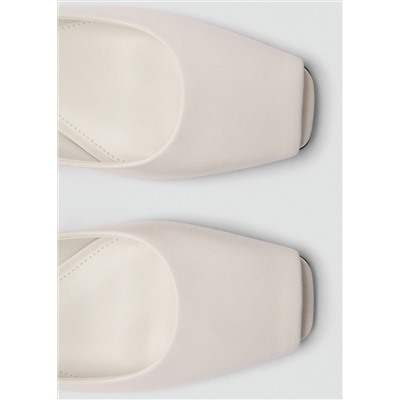 Кожаные туфли с открытым носком