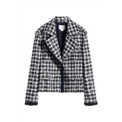 Chaqueta de lana Blanco y negro