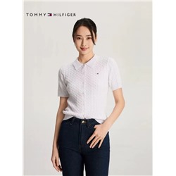 Женский кардиган из хлопка с косичным лацканом Tommy Hilfige*r  ОРИГИНАЛ!