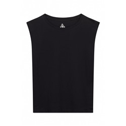 Camiseta sin tirantes 100% algodón negro