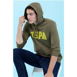 Haki Kapüşonlu Basic Sweatshirt (Unisex)