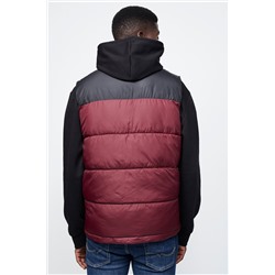 Chaleco Burdeos y negro