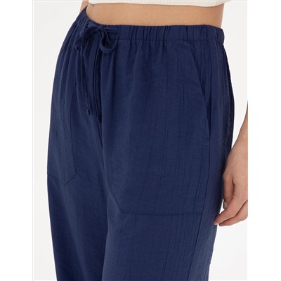Lacivert Loose Fit Pantolon