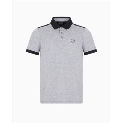 COTTON POLO WITH CONTRASTING DETAILS