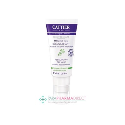 Cattier Sorbet de Beauté Masque Gel Rééquilibrant BIO 40ml