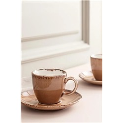 Monde 2 Kişilik Kahve Fincanı Takımı - Pudra - 90 ml