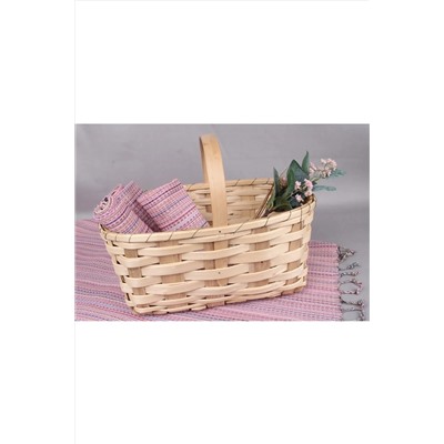 Kayra Export Peştemal Pembe Ev Hediyesi Peştemal Organik Küçük Boy 45x95 Cm Peşkir