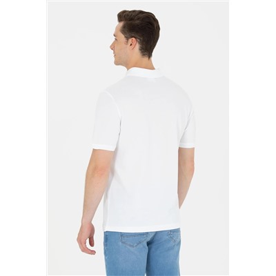 Erkek Beyaz Polo Yaka Tişört