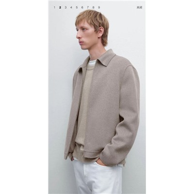 Мужское элегантное шерстяное пальто  Massim*o Dutti