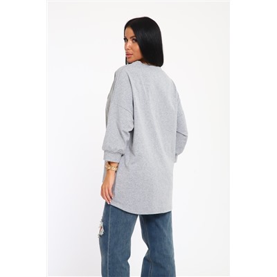 24414 Джемпер удлиненный с лейблом