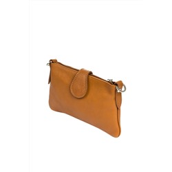 Bandolera de piel Camel y plateado - Firenze Artegiani