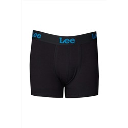 Lee Pamuklu Esnek Regular Fit Siyah Tekli Boxer