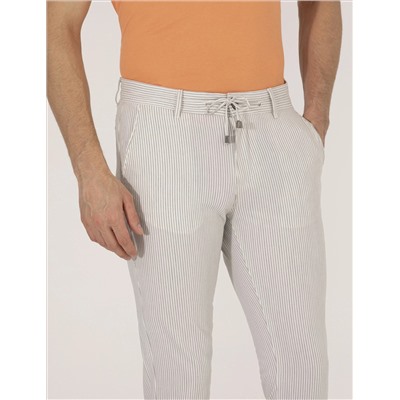 Gri Slim Fit Kanvas Pantolon