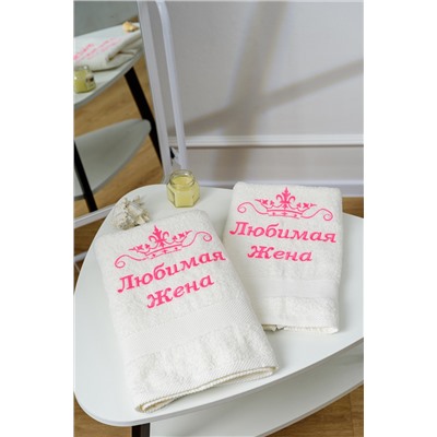 14419/6 Любимая жена полотенце махровое плотность 400гр