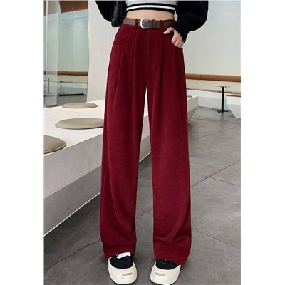 Женские свободные брюки из микровельвета АЙСИК*Л