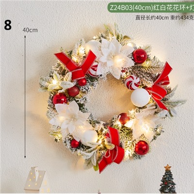 Венок с подсветкой. Украшение на дверь