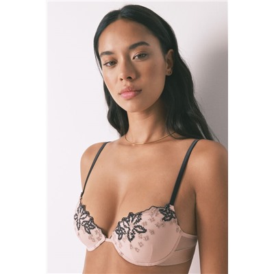 Sujetador BEAUTIFUL tul bordado negro