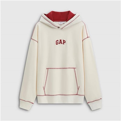 Толстовка худи с контрастной отстрочкой   ГЭ*П