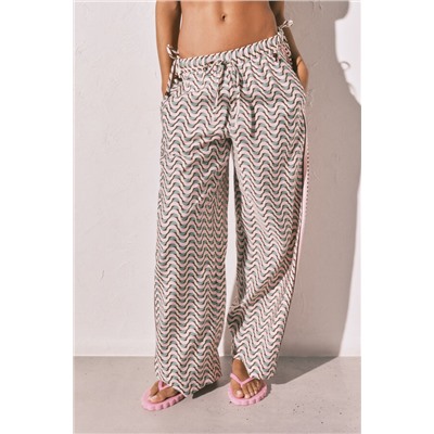 Pantalón largo estampado geométrico