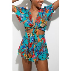 Blusa anudada corales