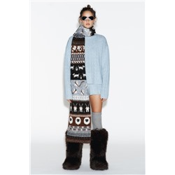 80% WOOL CABLE KNIT SHORTS SKI COLLECTION