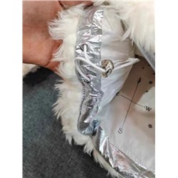 Комбинированный пуховик евро-зима А-силуэта из непродуваемой ткани- металлик с капюшоном в стиле Moncle*r. Последние 2 фото из отзывов