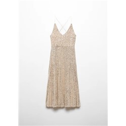 Vestido lentejuelas espalda cruzada