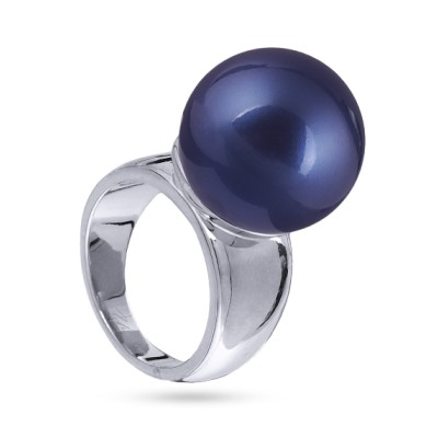 Кольцо (Майорка 16мм черничная; покрытие родий), Есть комплект